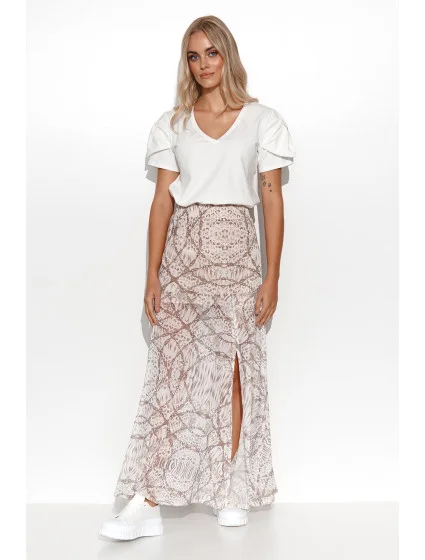 Dlhá sukňa model 176215 Makadamia Dlhá sukňa model 176215 Makadamia