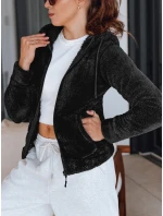 Dámska mikina s kapucňou čierna FashionStreet BY1556