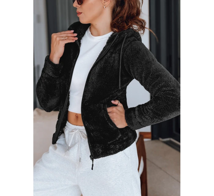 Dámska mikina s kapucňou čierna FashionStreet BY1556