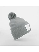 Beechfield B 338R Pletená čepice Patch "Pompon" 53.338R ash/white Beechfield B 338R Pletená čepice Patch "Pompon" 53.338R ash/white