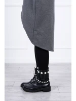 Zateplená dlhá mikina v grafitovej melanžovej farbe