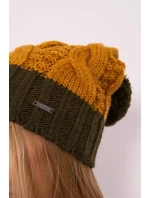 Fleecová čiapka Paris K212 horčicová + khaki