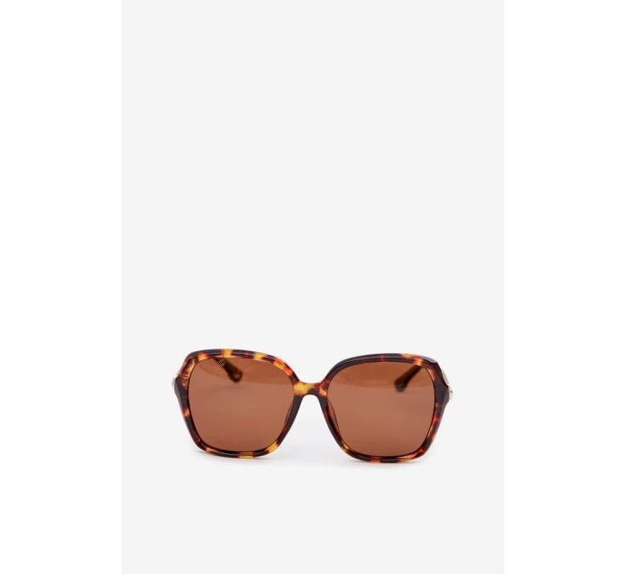 Dámské sluneční brýle s krystaly Hnědé