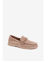 Dámské mokasíny béžové s přezkou Belinae