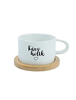 KÁVOHOLIK - biely pohár na makrónky 200 ml