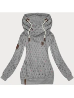 Dámska mikina (2304) sivá s potlačou -Goodlooking