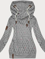 Dámska mikina (2304) sivá s potlačou -Goodlooking