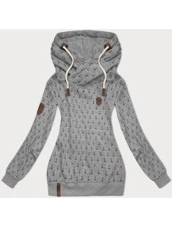 Dámska mikina (2304) sivá s potlačou -Goodlooking