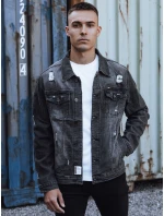 Pánská šedá džínová bunda model 21980259 - Dstreet Pánská šedá džínová bunda model 21980259 - Dstreet