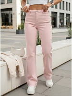 Dámske široké džínsy ružové FashionStreet UY2970