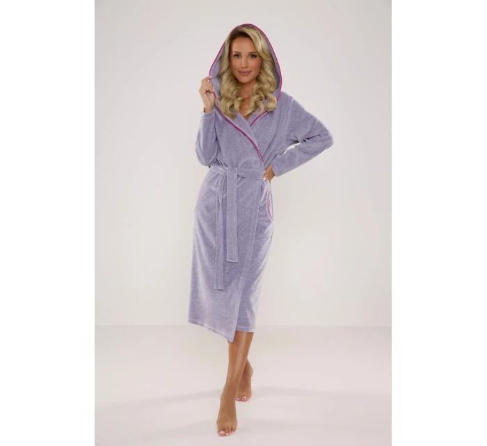 Dlhý dámsky župan s kapucňou De Lafense 664 Lydie Dlhý dámsky župan s kapucňou De Lafense 664 Lydie