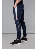 Pánske tepláky s prúžkami tmavomodré (8K161)