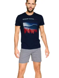 Pánske pyžamo 39907 Nature blue - HENDERSON