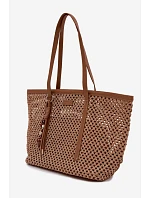 Pletená taška typu s přívěskem světle hnědá model 22111690 - Flora&Co