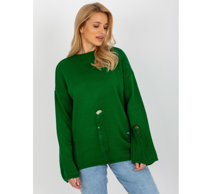 Sweter BA SW 8043.08X ciemny zielony