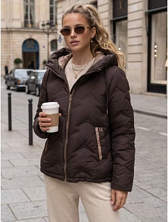 Dámská hnědá bunda FashionStreet TY5944