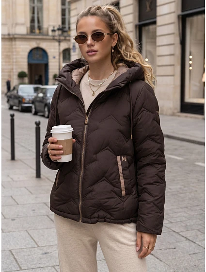 Dámská hnědá bunda FashionStreet TY5944