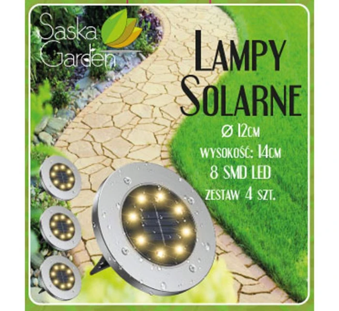 SOLÁRNA LAMPA 8 LED SMD PRE PRELOMENIE KPL.4PCS