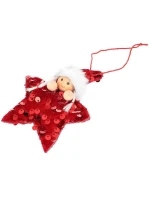 SADA PRÍVESKOV 3 KS HVIEZDIČKY BÁBIKY FLITRE ČERVENÁ