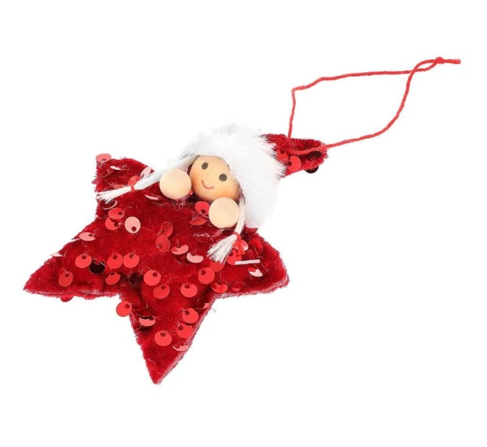 SADA PRÍVESKOV 3 KS HVIEZDIČKY BÁBIKY FLITRE ČERVENÁ