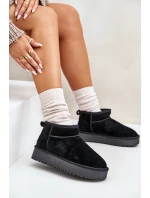 Dámské semišové sněhule na platformě černé model 21670434 - Boto