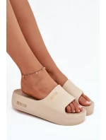 Dámské Pěnové Pantofle Na Masivní Platformě Big Star model 21706436 Béžové - Big Star Shoes
