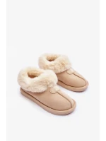 Dámské pantofle s kožíškem, světle béžová Lanoze