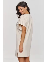Denné šaty M875 béžové - Makadamia
