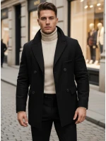 Pánsky čierny kabát FashionStreet CX0433