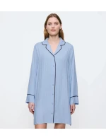 Dámska nočná košeľa Amourette Jacquard NDW - ICE - modrá 00SA - TRIUMPH