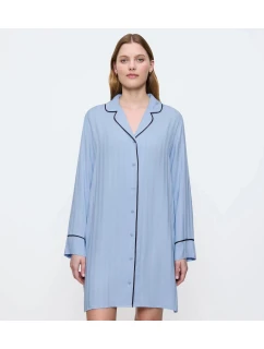 Dámska nočná košeľa Amourette Jacquard NDW - ICE - modrá 00SA - TRIUMPH