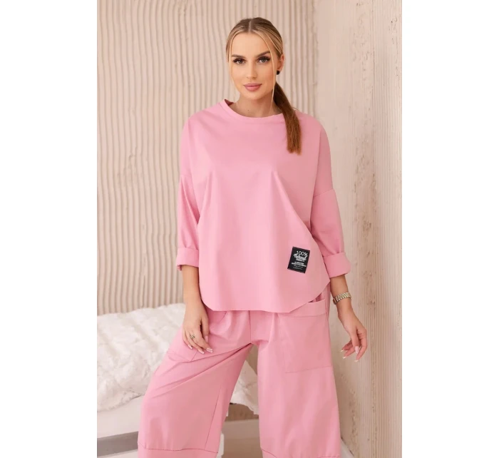 Súprava nových teplákov Punto v púdrovo ružovej farbe Súprava nových teplákov Punto v púdrovo ružovej farbe