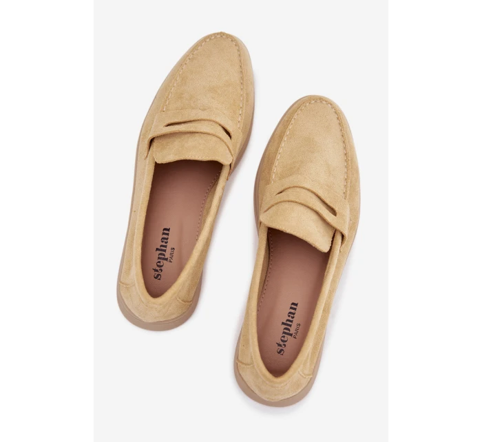 Dámské mokasíny z eko semiše žluté Renelia