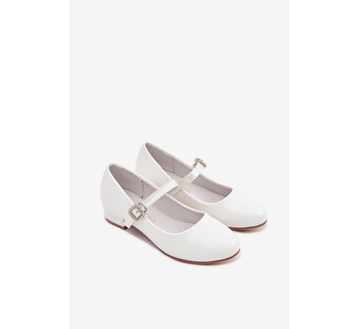 Dětské balerínky s páskem  Bílé model 22069559 - VINCEZA