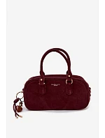 Malá bordová kabelka typu kufřík z eko semiše model 22111524 - Flora&Co