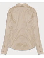 Klasická béžová dámská košile model 18302345 - J.STYLE Klasická béžová dámská košile model 18302345 - J.STYLE