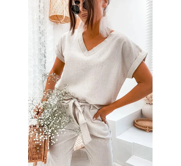 Béžová dámska súprava s bielizňou (751)