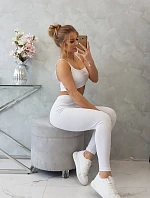 Súprava s blúzkou horná pruhovaná biela