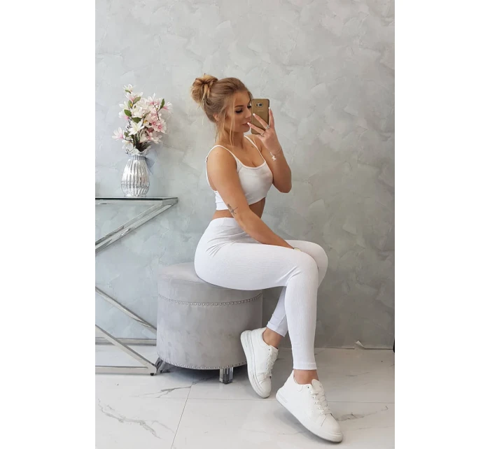 Súprava s blúzkou horná pruhovaná biela