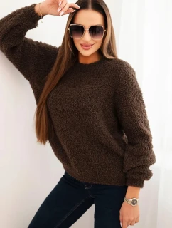 Svetr dámský z měkkého mohairu hnědý