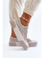 Dámské tenisky na tlusté podrážce model 21650049 šedé - Lee Cooper Dámské tenisky na tlusté podrážce model 21650049 šedé - Lee Cooper