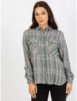 Halenka model 17790419 khaki barva - FPrice Halenka model 17790419 khaki barva - FPrice