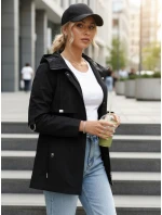 Parka damska przejściowa z kapturem czarna model 22025135 - FashionStreet