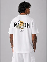Pánske biele tričko s potlačou Freaking Rich FashionStreet NX4012R