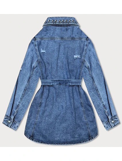 Světle modrá dámská džínová oversize bunda model 18568441 - A'DORO