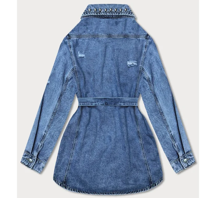 Svetlomodrá dámska džínsová oversize bunda (M6957)