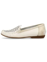 Pohodlné kožené poltopánky Rieker W RKR658 beige