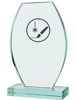 Trofeum szklane grawerowane z etui + wypełnienie farbą