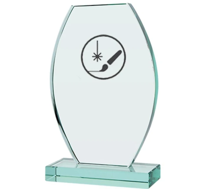 Gravírovaná sklenená trofej s puzdrom + náplň farby