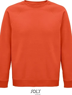 SOL'S Space Unisexová mikina s raglánovými rukávmi z biobavlny 25.3567 burnt orange